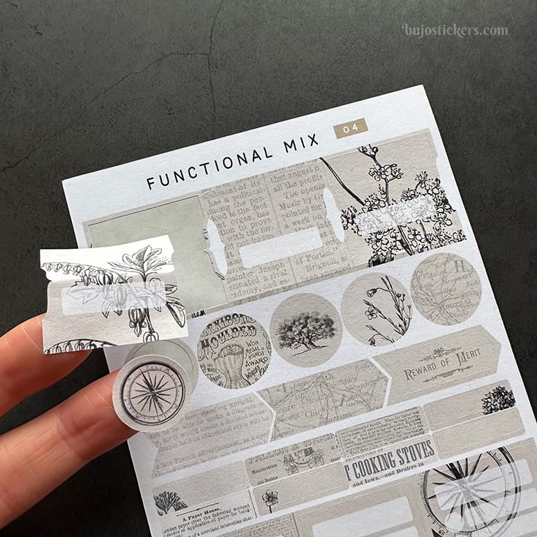 Stickers – Funktionell mix med tabbar, pilar, att göra-listor mm. Dekor i vintage stil