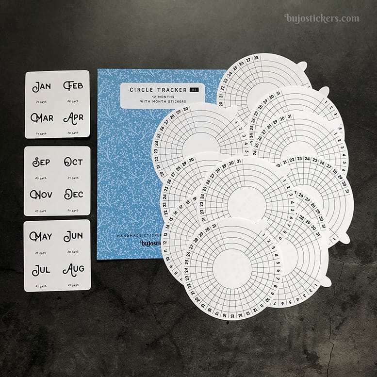 Stickers – Rund månadstracker
