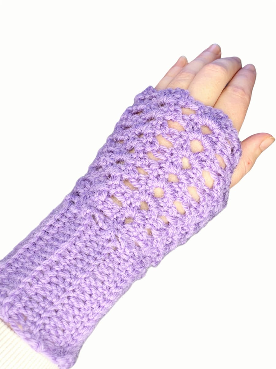 Virkade Fingerlösa Vantar - Färgrik, Nöje och Mysig