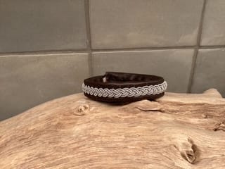 19,5 cm Tenntrådsarmband mörkbrun