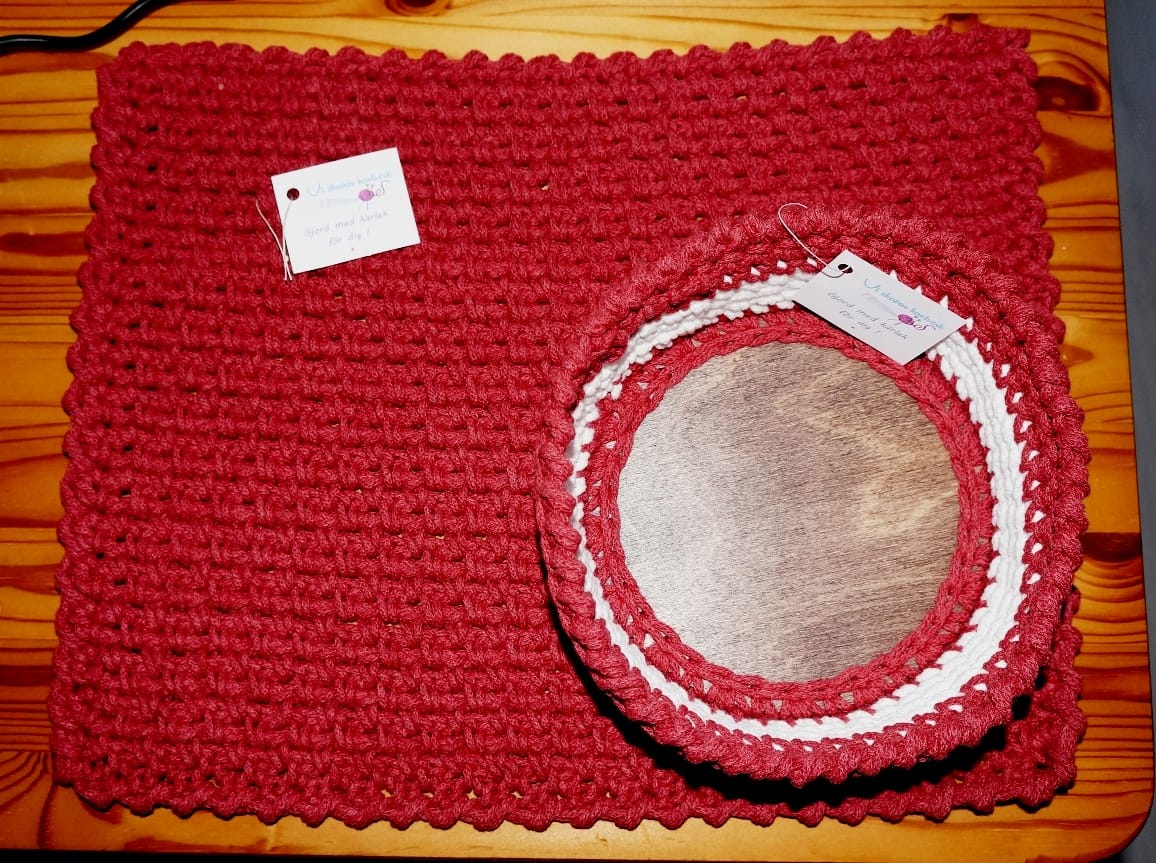 Virkad korg & bordsunderlägg