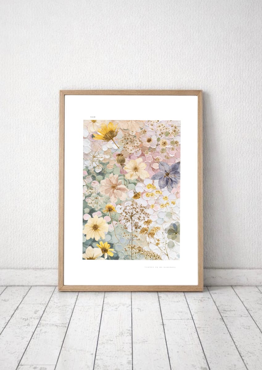 Blommor i pastell A3 Poster