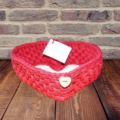 Virkad hjärta - mörkröd