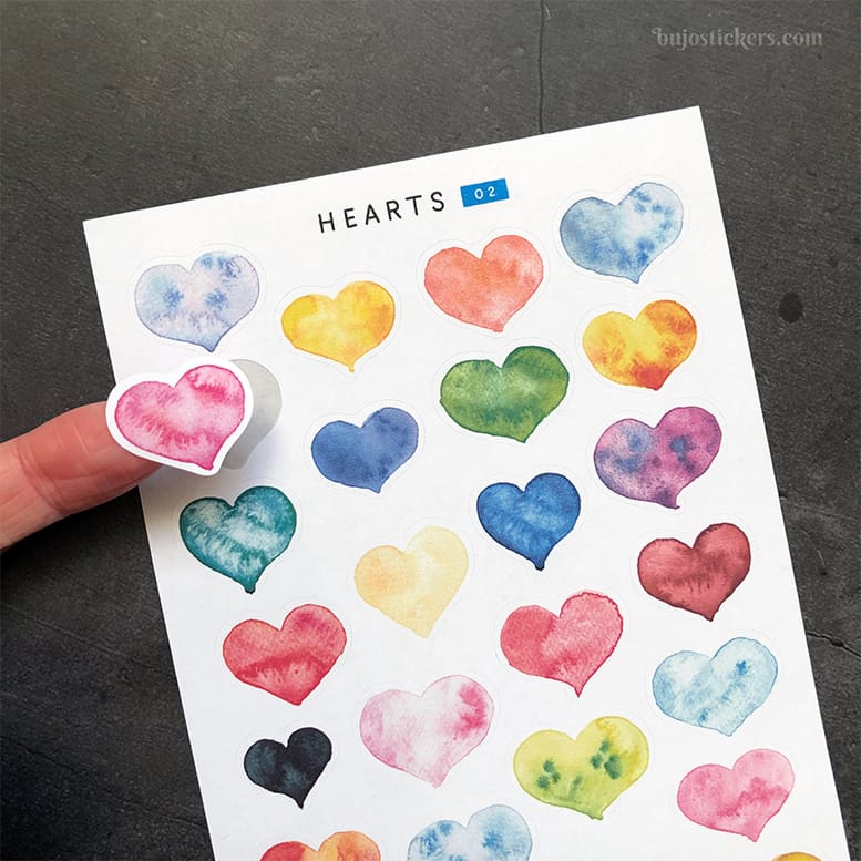 Stickers – Hjärtan