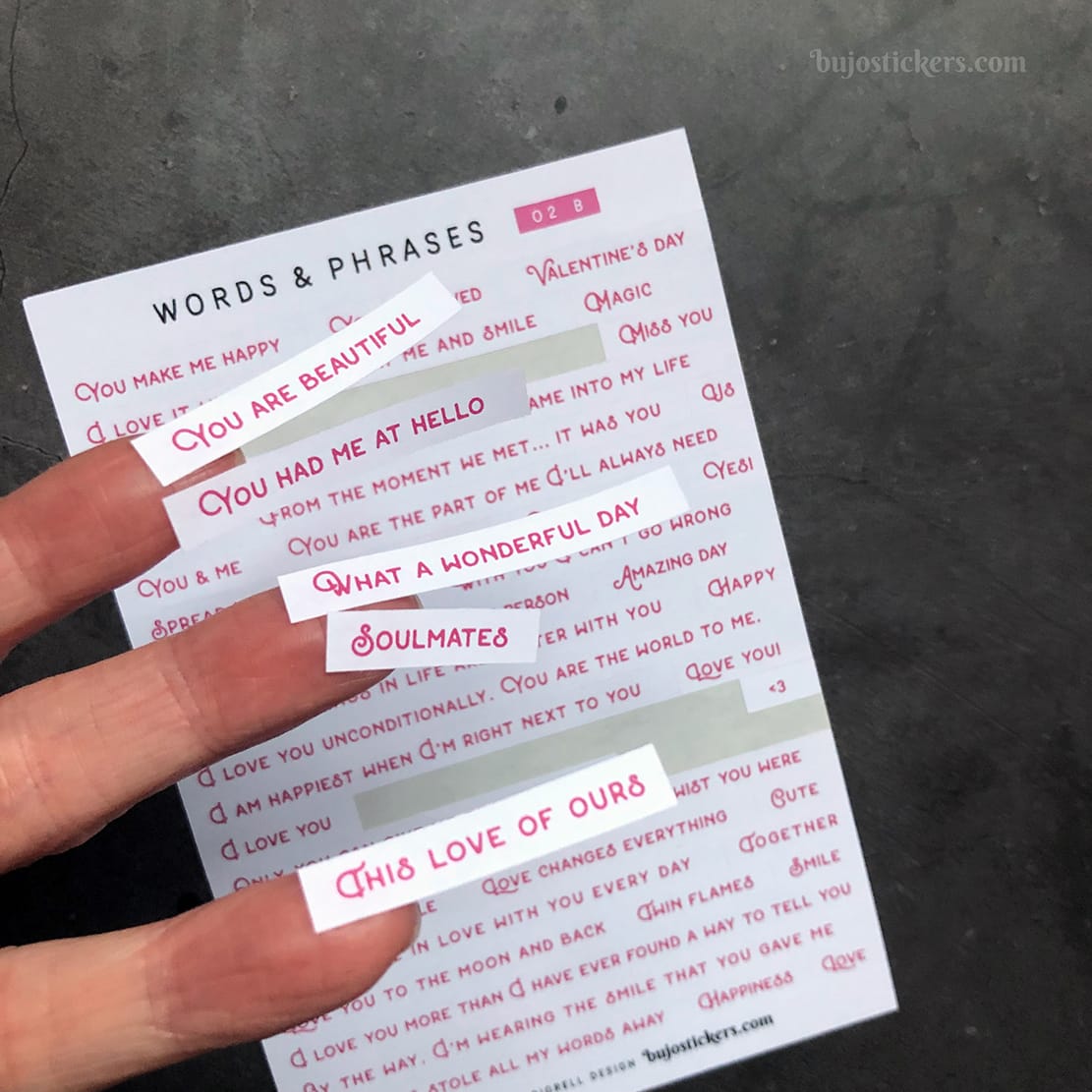 Stickers – Textremsor: Love, romance & Valentine's day