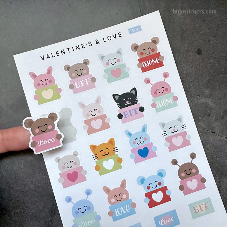 Stickers – Vänskap, kärlek & Valentine's day