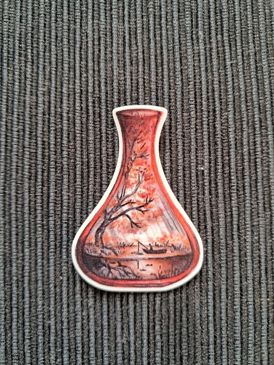 Glasflaska fiskebåt