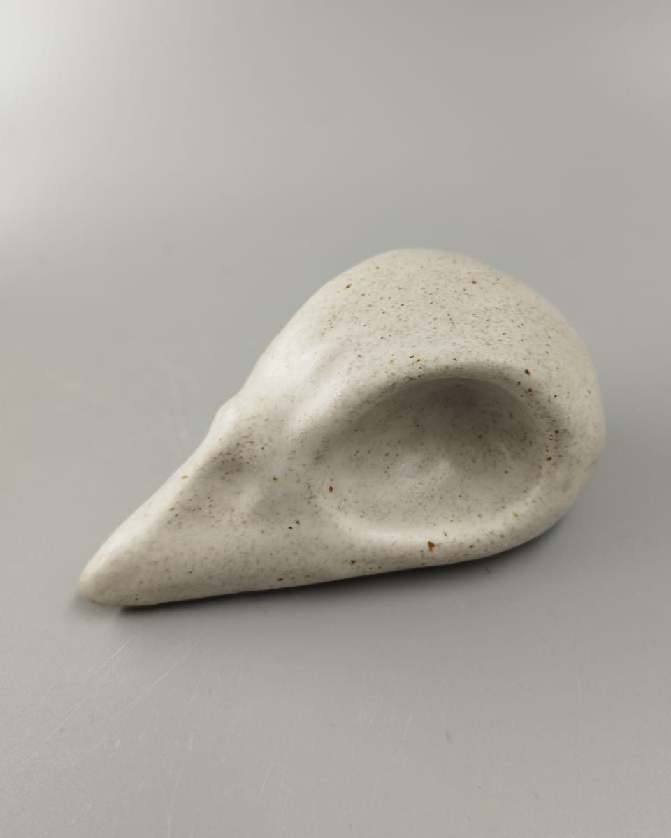 Fågelskalle i keramik