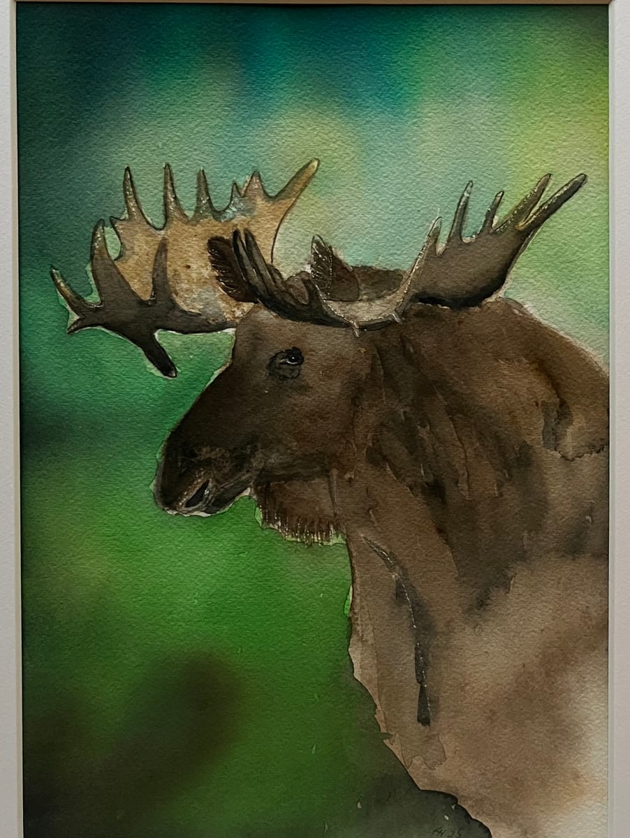 Akvarell: Skogens konung