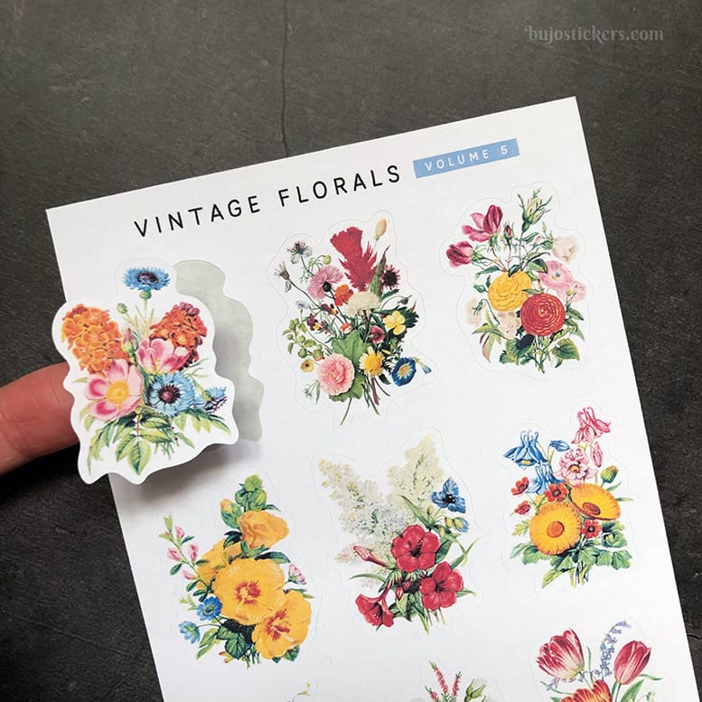 Stickers – Vintage blommor