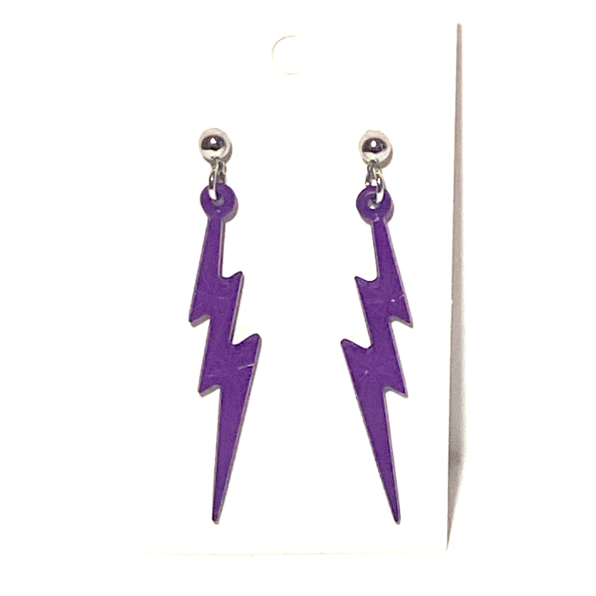 Lila blixt örhängen