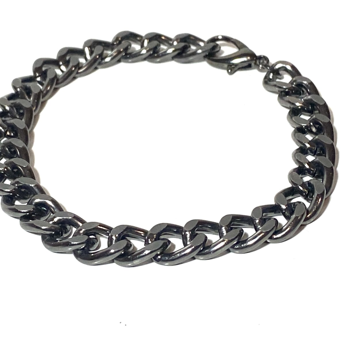Armband med grov kedja färgen Gunmetal
