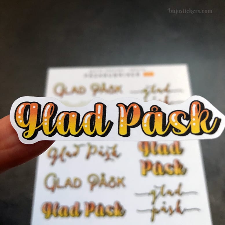 Stickers – Glad Påsk – välj färg