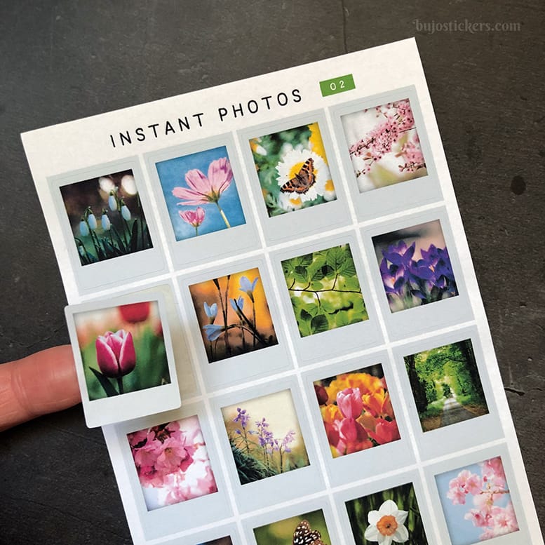 Stickers – Bilder av blommor mm – Instant photos 08