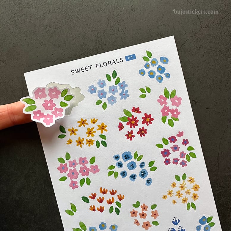 Stickers – Små blommor i grupp
