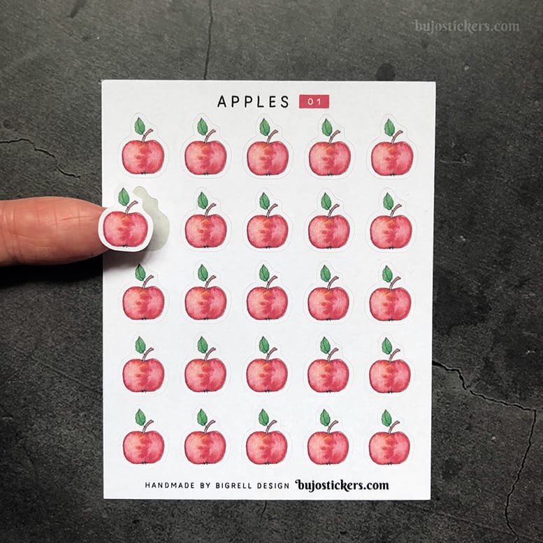 Stickers – Rött äpple