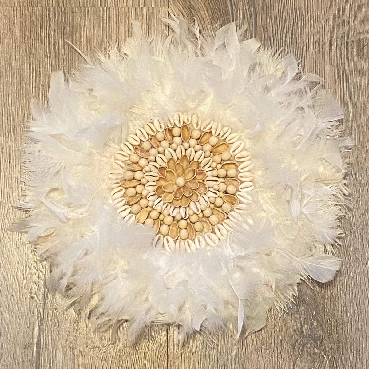 Vägg dekoration bohemisk med fjädrar