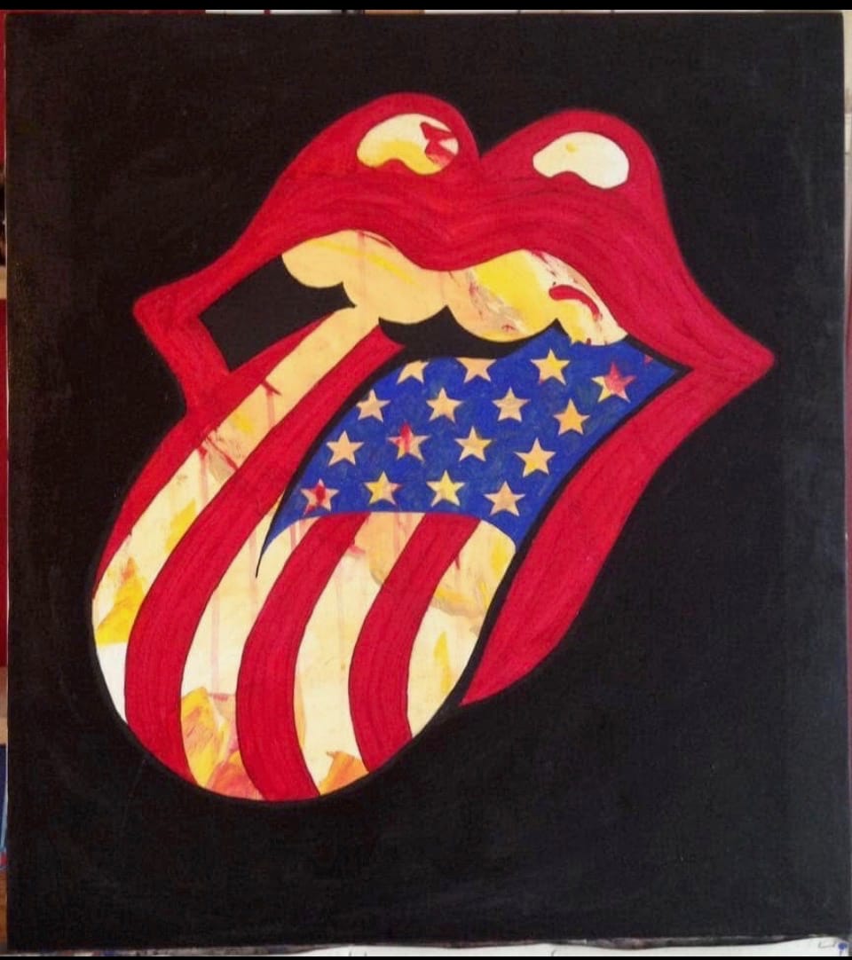 Stones – ikonisk rocktavla i olja
