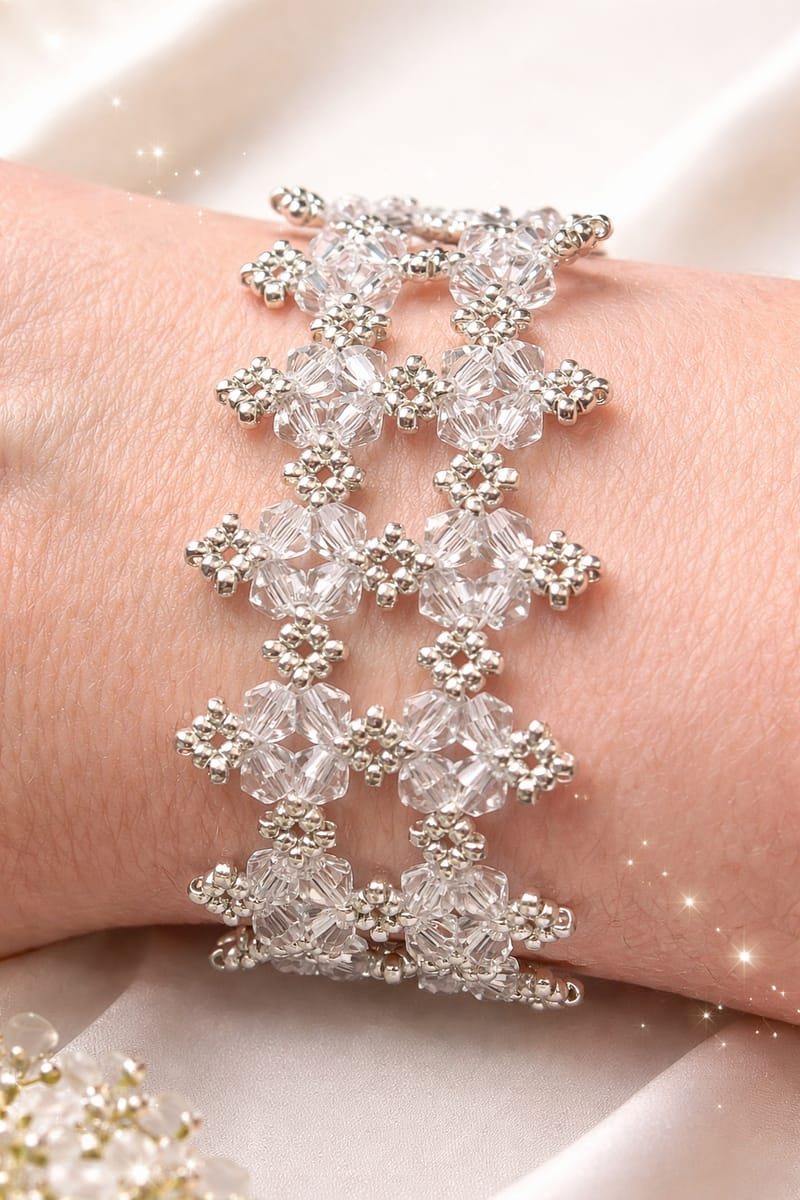 Handgjort armband med kristaller