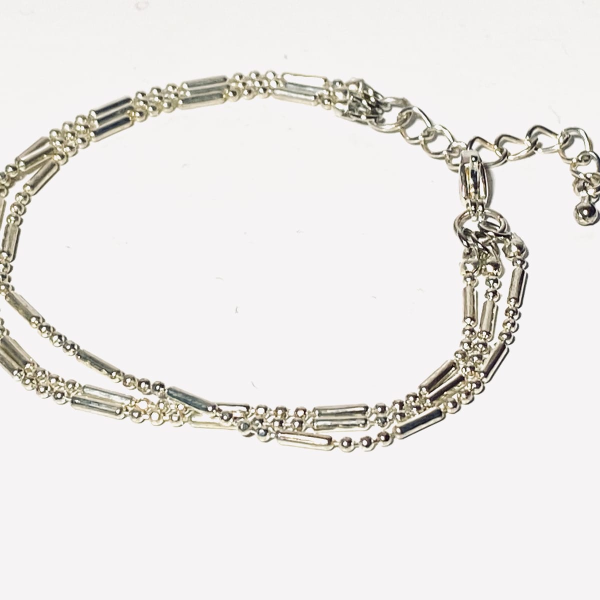 Armband platinum med kul kedjor