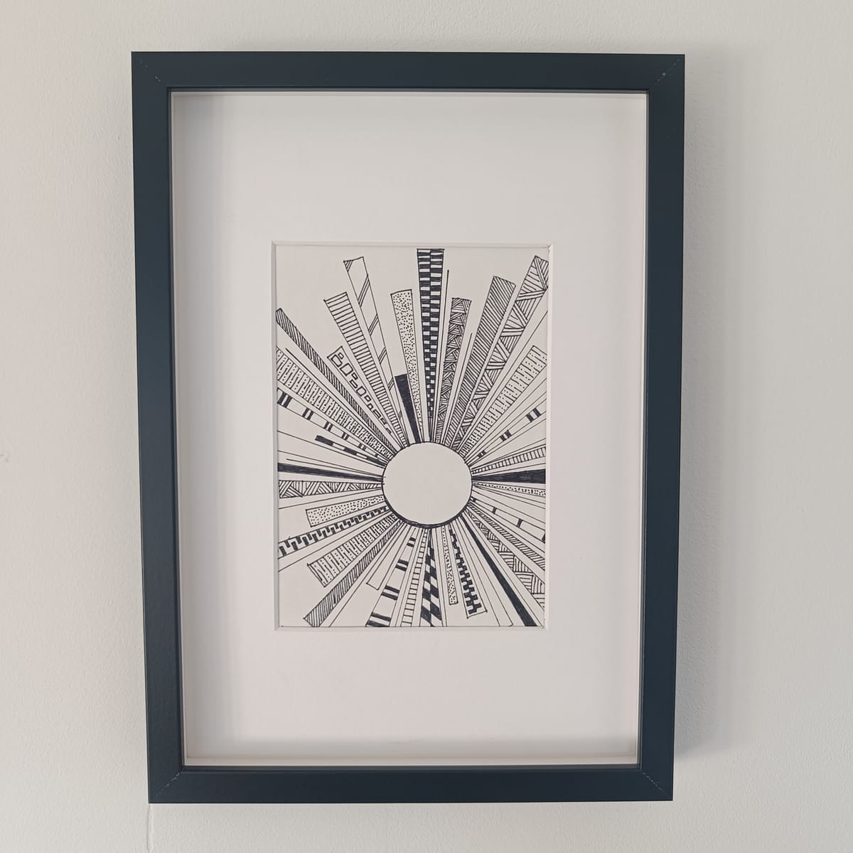 Cool Fineliner Art i Svart Ram - Metropol