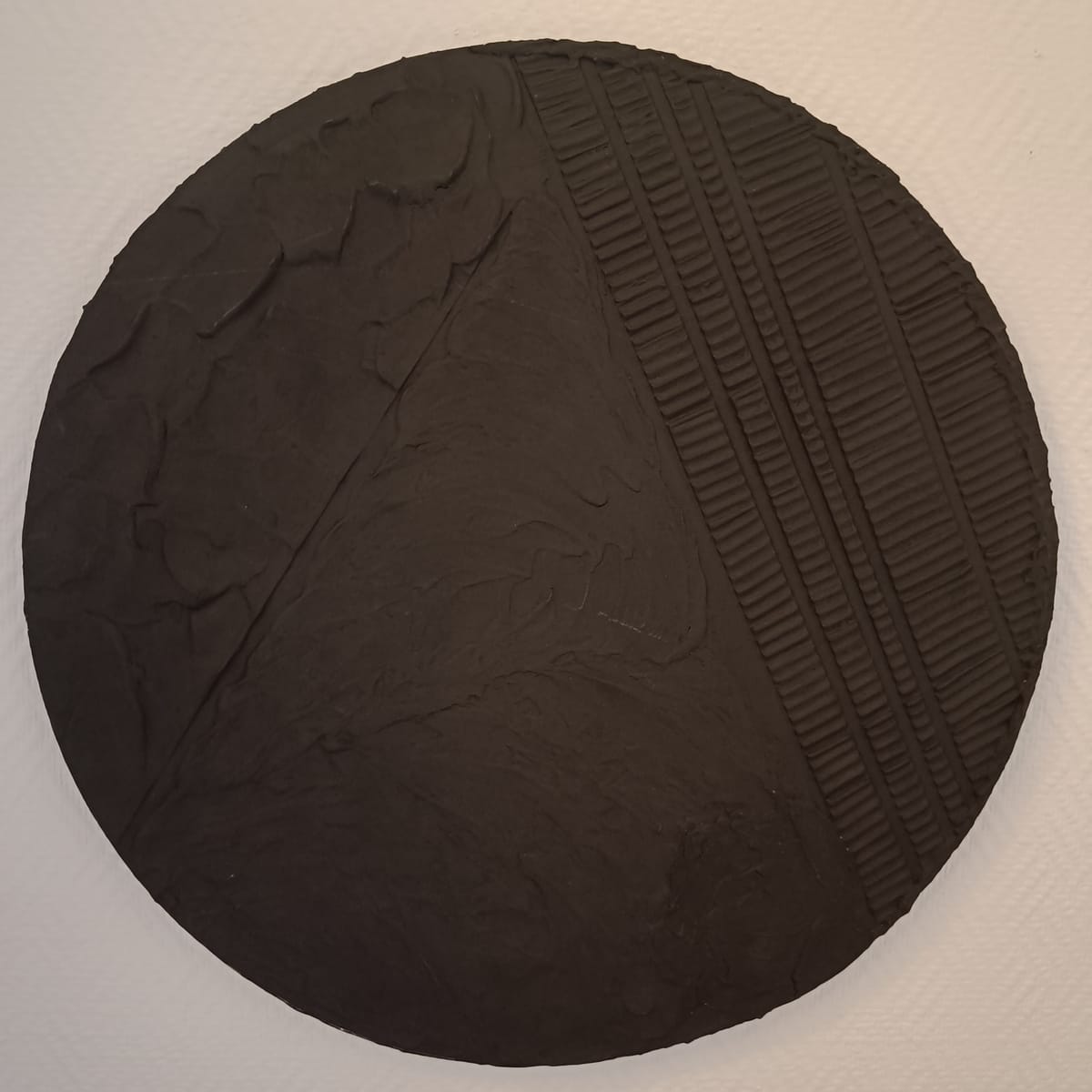 Matte Chaos - Stillhet & Struktur - Minimalistisk Textured Art - svart canvas tavla