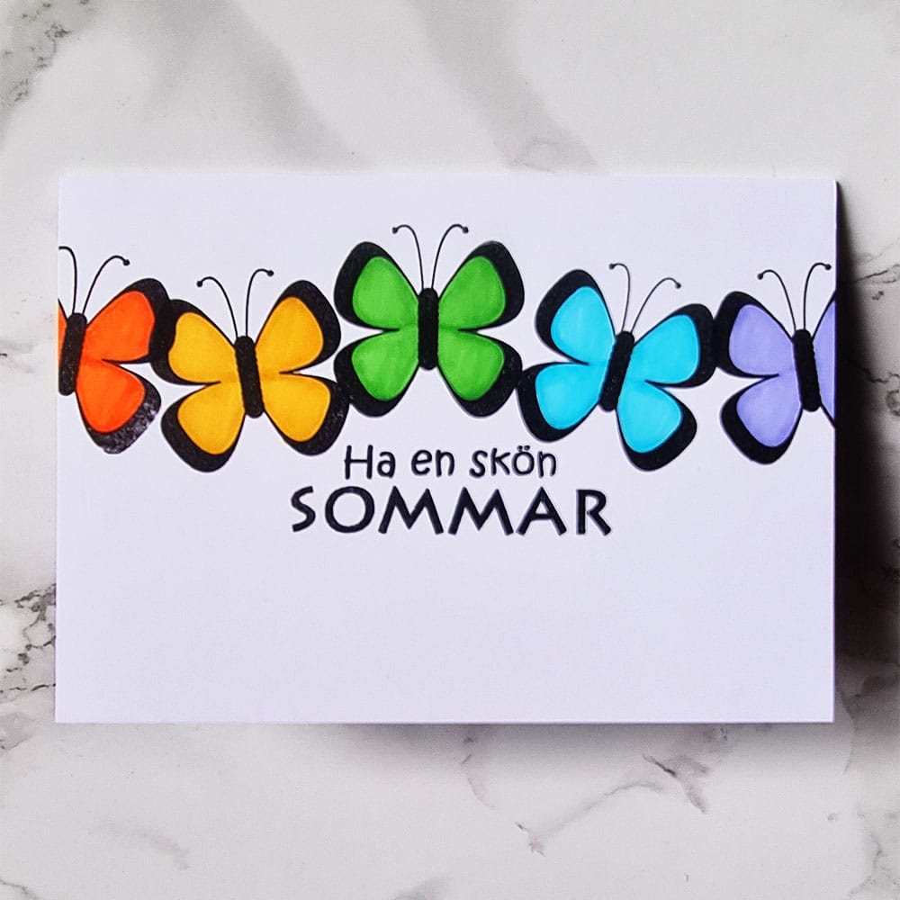 Kort med sommarhälsning