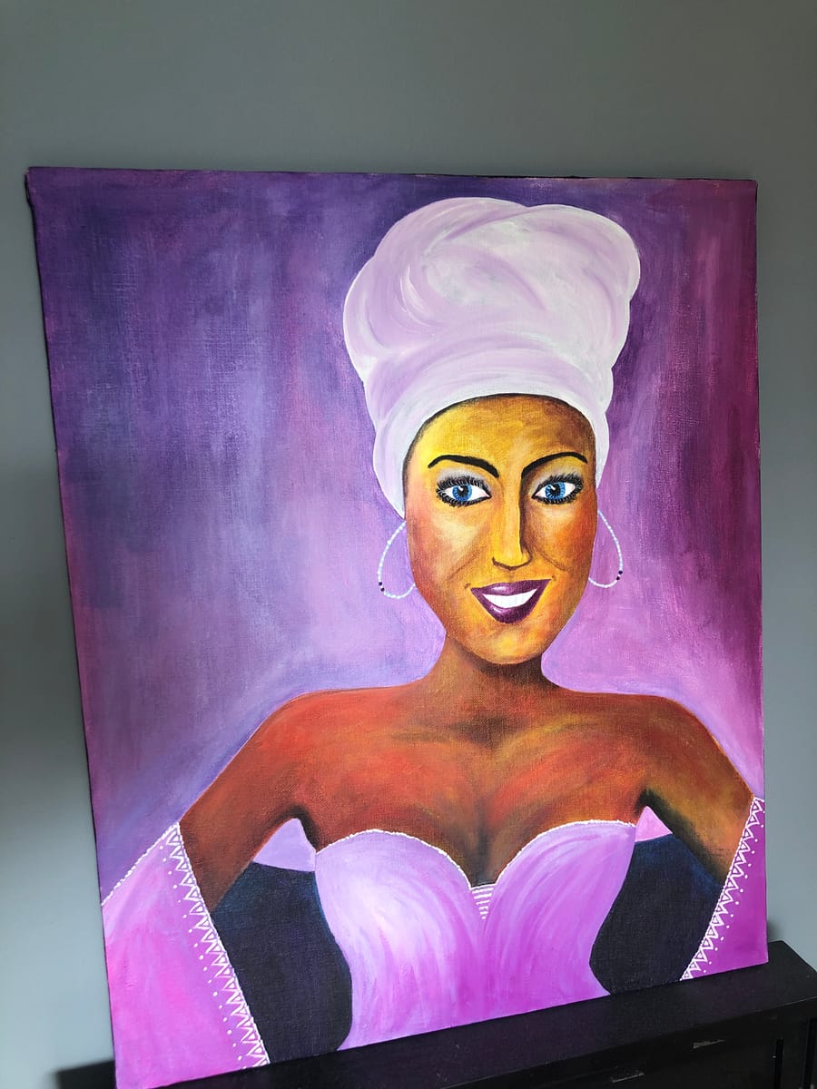 Tavla - purple lady
