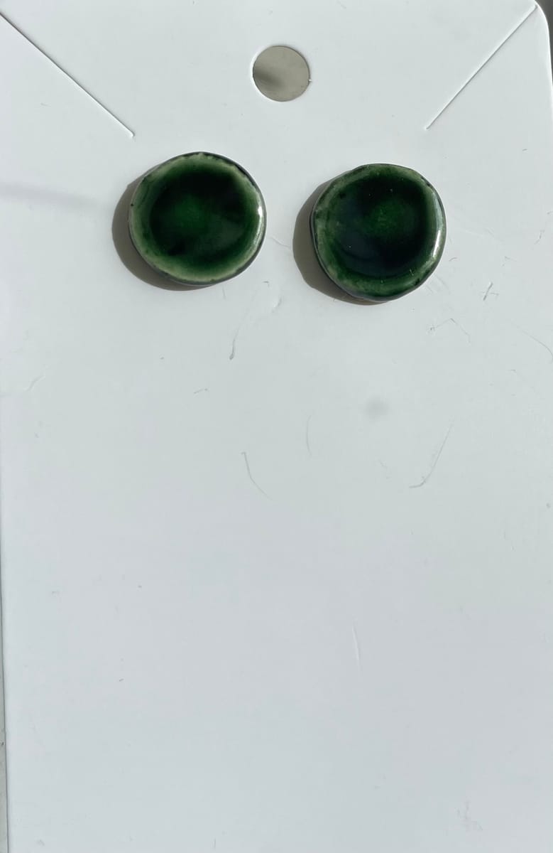 Keramik +silver örhängen 13mm