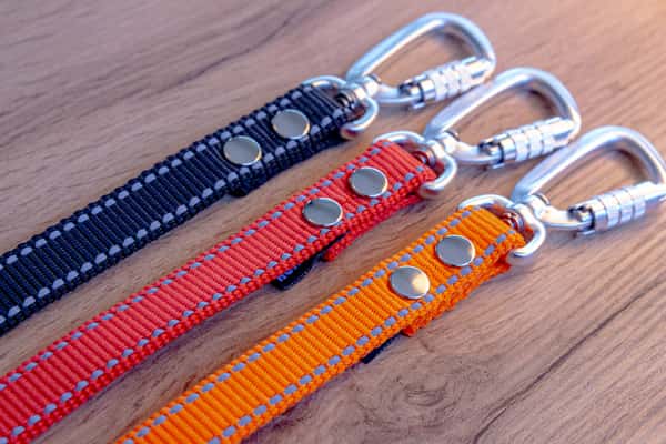 Orange Reflexkoppel med Twist-Lock karbinhake, 20 mm