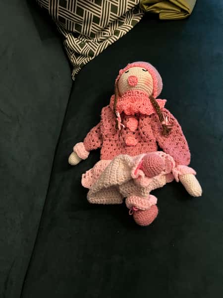 Snuttefilt virkade docka
