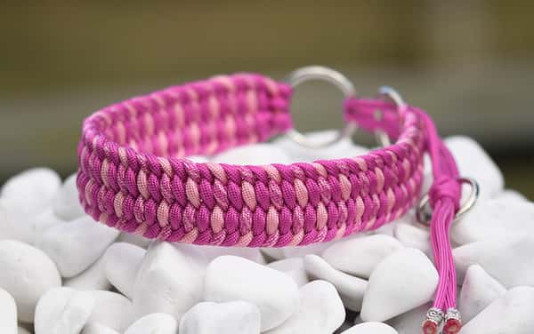 Halsband 43 cm i Passion Pink, Pastel Pink & Passion Pink Helix, Pastel Pink