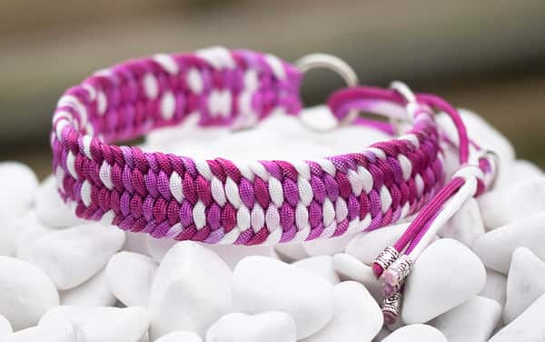 Halsband 43 cm i Dip Dye Pink