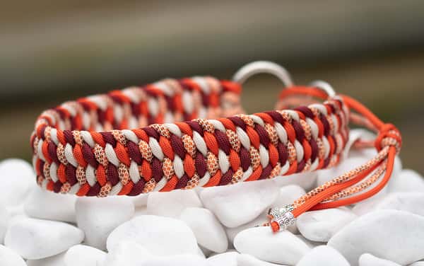 Halsband 43 cm i Cream, Fall Foliage, Merlot Red & Pumpkin Orange