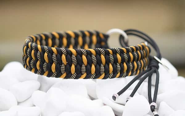 Halsband 42 cm i Black, Gold & Black Shockwave, Gold Rush