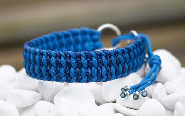 Halsband 39 cm i Prussian Blue & Stardust Sky