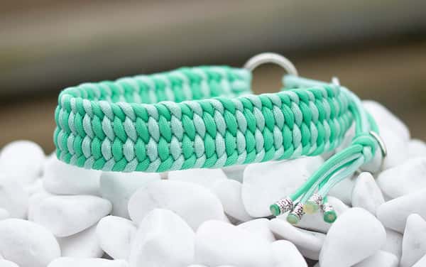 Halsband 37 cm i Fresh Mint & Sparkly Mint