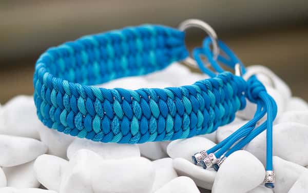 Halsband 35 cm i Greece Blue, Dark Cyan, Dark Cyan & Greece Blue Helix