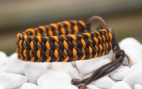 Halsband 35 cm i Espresso Brown, Royal Orange, Royal Orange & Espresso Brown Helix