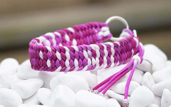 Halsband 35 cm i Dip Dye Pink