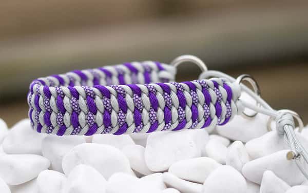 Halsband 34 cm i Silver Grey, Acid Purple, Acid Purple & Silver Grey Diamonds