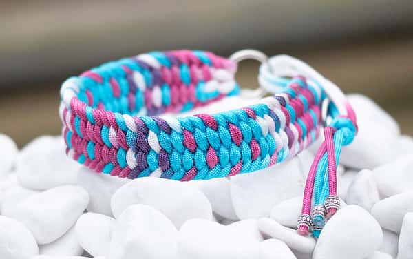 Halsband 33 cm i Dip Dye Blue