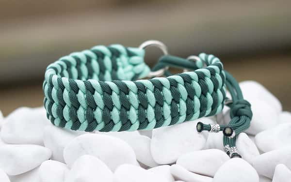Halsband 31 cm i Alpine Green & Sparkly Mint