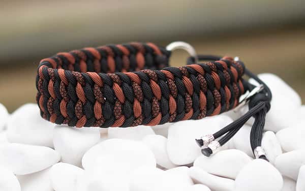 Halsband 30 cm i Black, Rust & Rust Diamonds