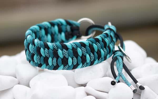 Halsband 30 cm i Black, Night Sky, Teal & Turquoise