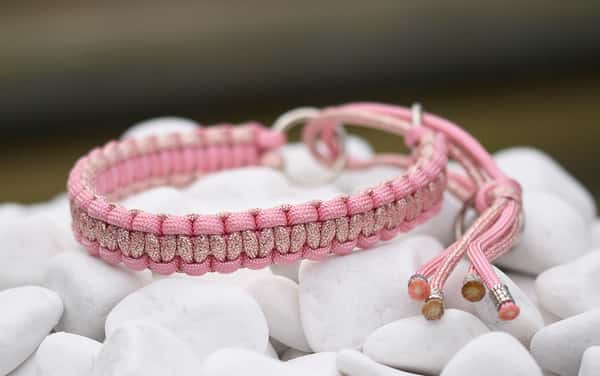 Halsband 29 cm i Pastel Pink & Sparkly Rose