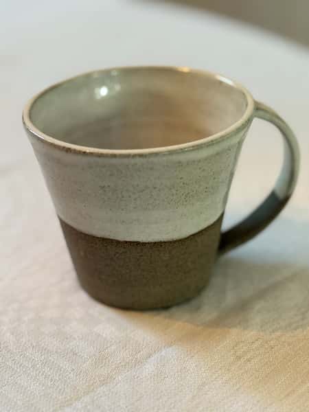 Kaffemugg - mullvad / vit