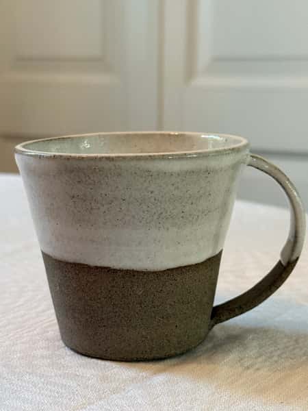 Kaffemugg - mullvad / vit