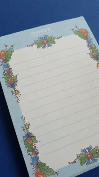 Handgjord notepad/anteckningsblock i kurbits stil
