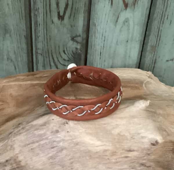 20 cm Tenntrådsarmband ljusbrun